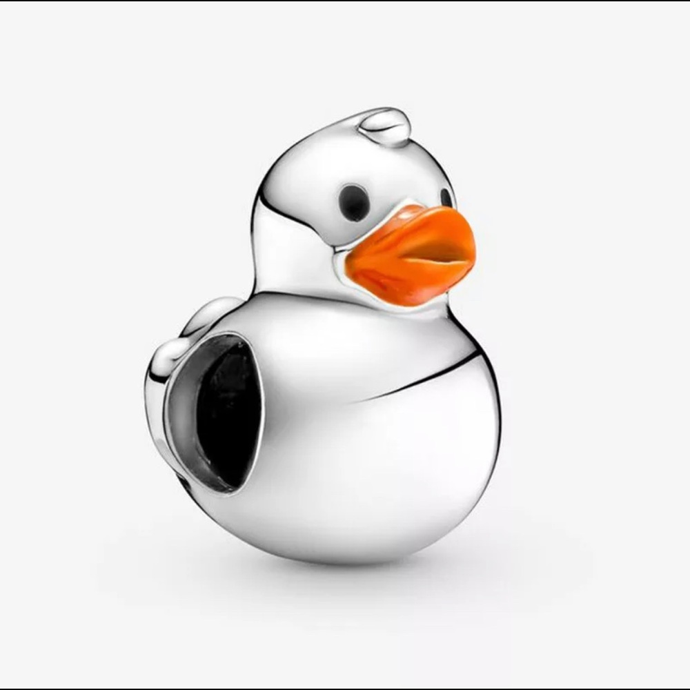 NEW•Silver 925 Rubber Ducky DIY charm